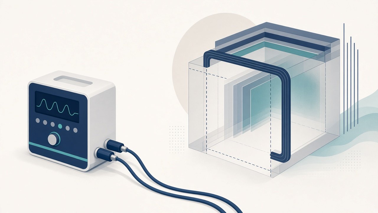 Illustration of medical electrical safety and EMC testing.